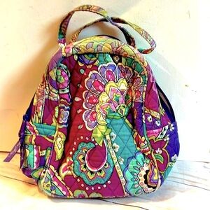 Vera Bradley Floral Purple Pink Paisley Lunch Bag